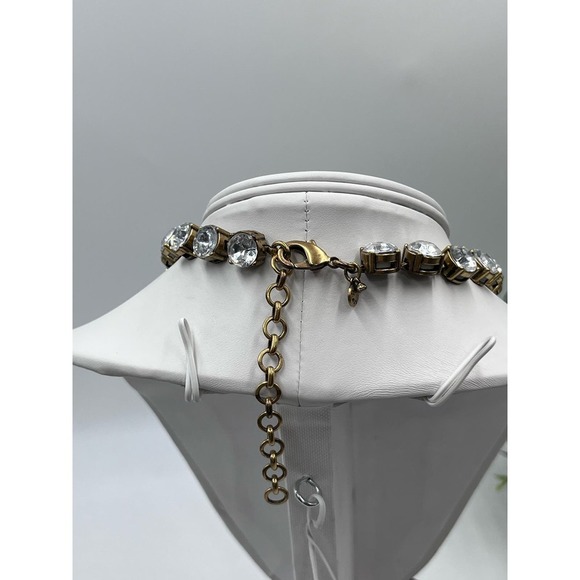 J. Crew‎ Aqua green and Coral orange stones rhinestones Necklace - Picture 6 of 10